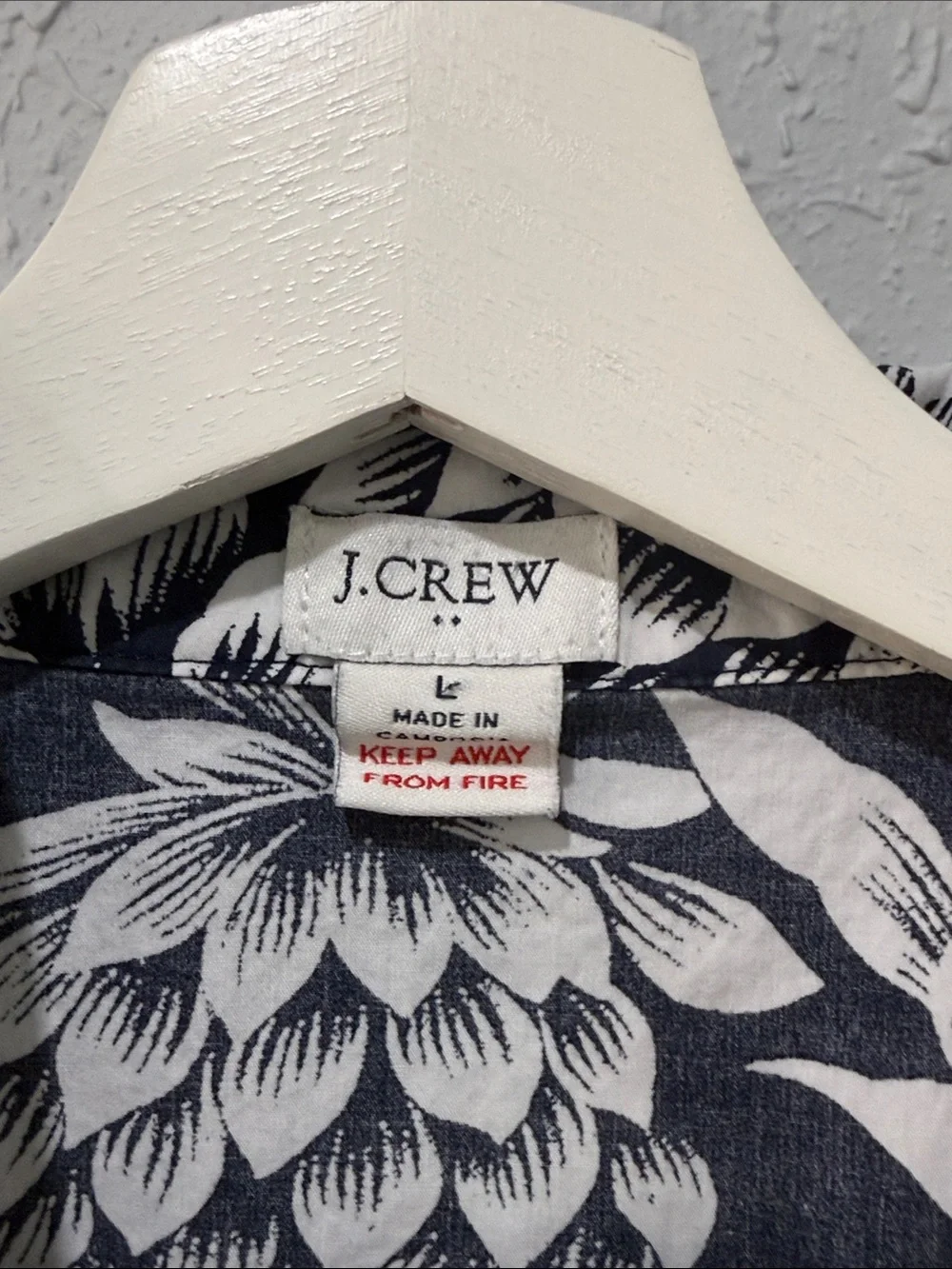 J. Crew Shirt Mens Size L Flex‎ Washed Button Down Short Sleeve Slim Fit Floral